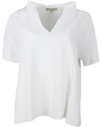 Antonelli - Short-Sleeved, Oversized V-Neck Shirt - Lyst