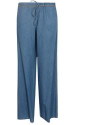 Ermanno Scervino - Denim Laced Straight Trousers - Lyst