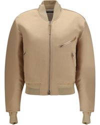 Tom Ford - Satin Aviator Bomber Jacket Silk - Lyst