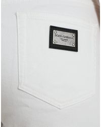 Dolce & Gabbana - Wide Leg Cotton Cropped Denim Jeans Elastane Clothing - Lyst