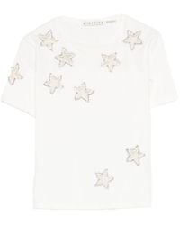 Alice + Olivia Stace Face Cotton T-shirt in White | Lyst