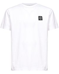 Stone Island - Logo Cotton T-Shirt - Lyst