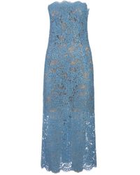 Ermanno Scervino - Light Lace Longuette Dress With Micro Crystals - Lyst