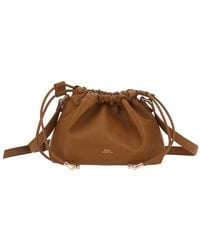 A.P.C. - 'Ninon Mini' Crossbody Bag With Embossed Logo On The Fron - Lyst