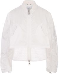 Ermanno Scervino - Short Windbreaker Jacket With Sangallo Lace - Lyst