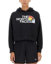 The North Face - Sweatshirt With Logo Print - Lyst