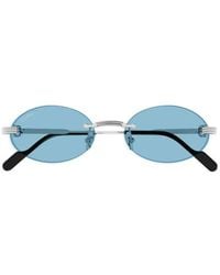 Cartier - Rimless Oval-Frame Sunglasses - Lyst