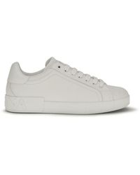 Dolce & Gabbana - White Calf Leather Bos Taurus Low Top Sneakers - Lyst
