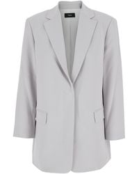 Theory - Single Breasted Jacket With Classic Lapels - Lyst