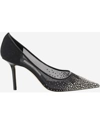 Jimmy Choo - Love 85Mm Tulle Pumps With Rhinestones - Lyst