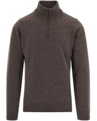 Barbour - Holden Half-Zip Wool Jumper Sweater - Lyst