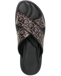 Ferragamo - Gancini Crossover Strap Sandals - Lyst