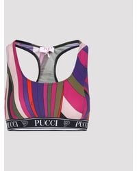 PUCCI - Abstract-Print Sporty Bra - Lyst