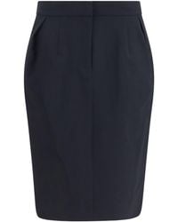 Magda Butrym - Pleated Midi Skirt Cotton - Lyst