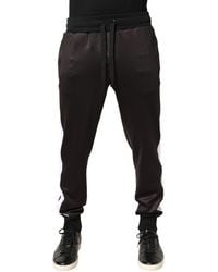 Dolce & Gabbana - Brown Polyester Skinny Jogger Trouser Pants - Lyst