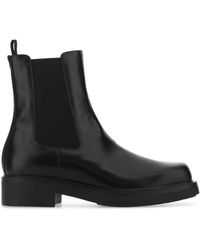 Prada - Brushed Leather Chelsea Boot - Lyst