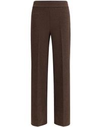 Avenue Montaigne - Bouclé Pants Polyester; Cotton; Elastane - Lyst