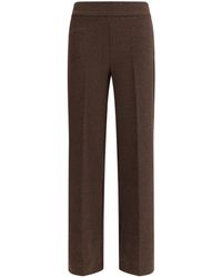 Avenue Montaigne - Bouclé Pants Polyester; Cotton; Elastane - Lyst