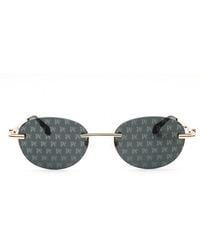 Palm Angels - Sunglasses Oval Rimless, Gunmetal Frame And Gradient Electric Lens Peri10Hcrystal1007 - Lyst