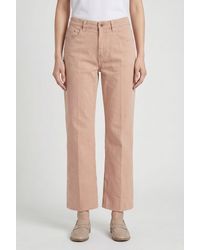 Brunello Cucinelli - Papaya Cotton Straight Leg Trousers - Lyst