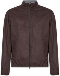 Herno - Dark 50 Denier Suede Microfiber Jacket - Lyst