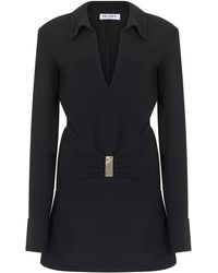 The Attico - Dress Crepe Chemisier Viscose - Lyst