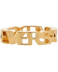 Versace - Logo Ring - Lyst