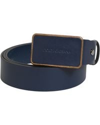 Dolce & Gabbana - Leather Classic Metal Logo Buckle Belt Calf - Lyst