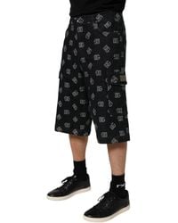 Dolce & Gabbana - Logo Print Denim Shorts - Lyst