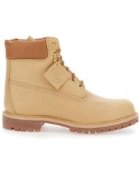 Timberland - Water-Proof Leather Boots With Logo Plate - Lyst