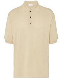 Ferragamo - Logo-Plaque Knitted Polo Shirt - Lyst