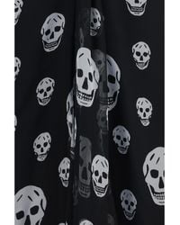 McQueen - Draped Long Skull Skirt - Lyst