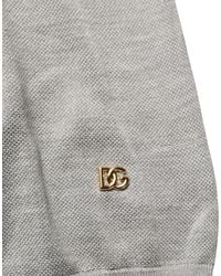 Dolce & Gabbana - Gray Silk Crew Neck Short Sleeves T - Lyst