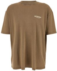 Represent - T-Shirt With Logo — Cotton - Lyst