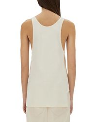 Maison Margiela - Logo Print Tank Top Viscose - Lyst