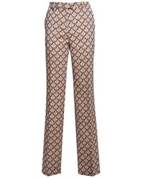 Etro - Allover Floral Printed Straight-leg Trousers - Lyst