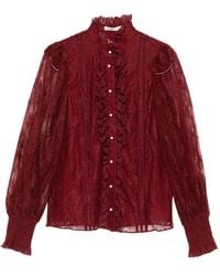 Alice + Olivia - Eugenia Embroidered Blouse - Lyst