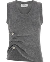 GIUSEPPE DI MORABITO - Virgin Wool Sleeveles Sweater Clothing - Lyst