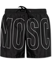 Moschino - Logo-Printed Drawstring Swim Shorts - Lyst