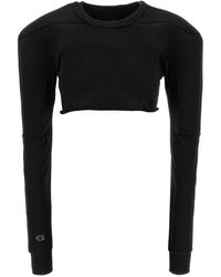 Rick Owens - Cropped Scuba-Insert Sweater - Lyst