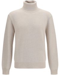 Brioni - Wool And Cashmere Turtleneck Sweater - Lyst