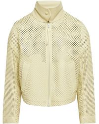 Ferragamo - Perforated Leather Jacket - Lyst
