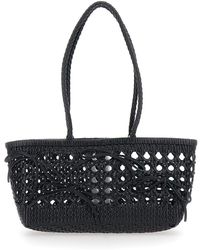 OSOI - Biscuit Shoulder Bag With Double Round Handles And Braided Design - Lyst