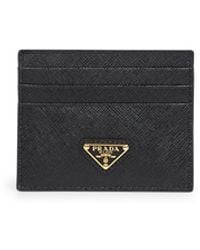 Prada - Saffiano Leather Card Holder - Lyst