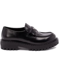 Prada - Double Chocolate Loafers - Lyst