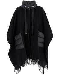 Herno - Herno High-Neck Wool And Nylon Cape - Lyst