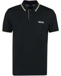 BOSS - Logo Embroidered Short-Sleeved Polo Shirt - Lyst
