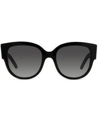Dior Wildior Bu Round Frame Sunglasses - Black
