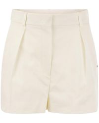 Sportmax - Unico Washed Cotton Shorts - Lyst