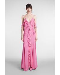 Blumarine - Dress In Rose-pink Cotton - Lyst